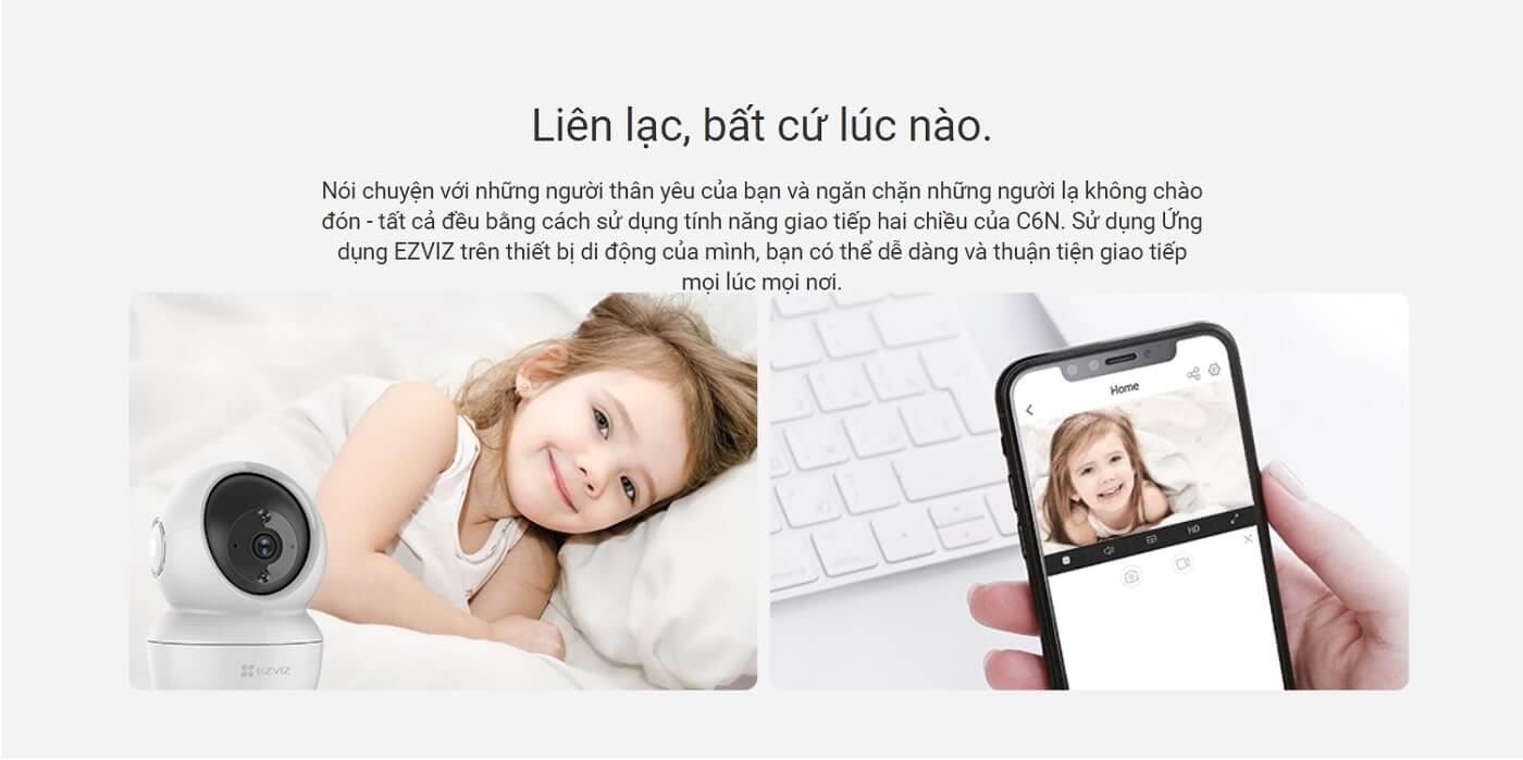 ezviz c6n 4mp đàm thoại hai chiều