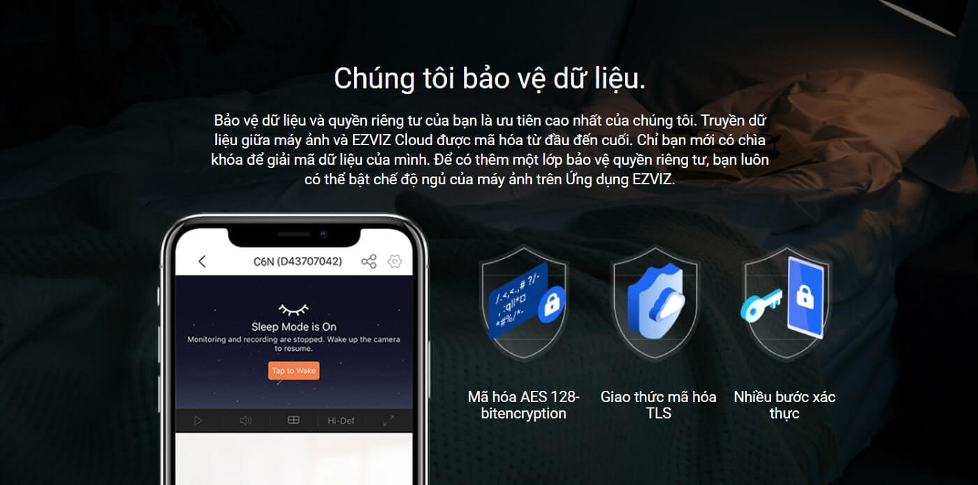 ezviz c6n mã hóa dữ liệu