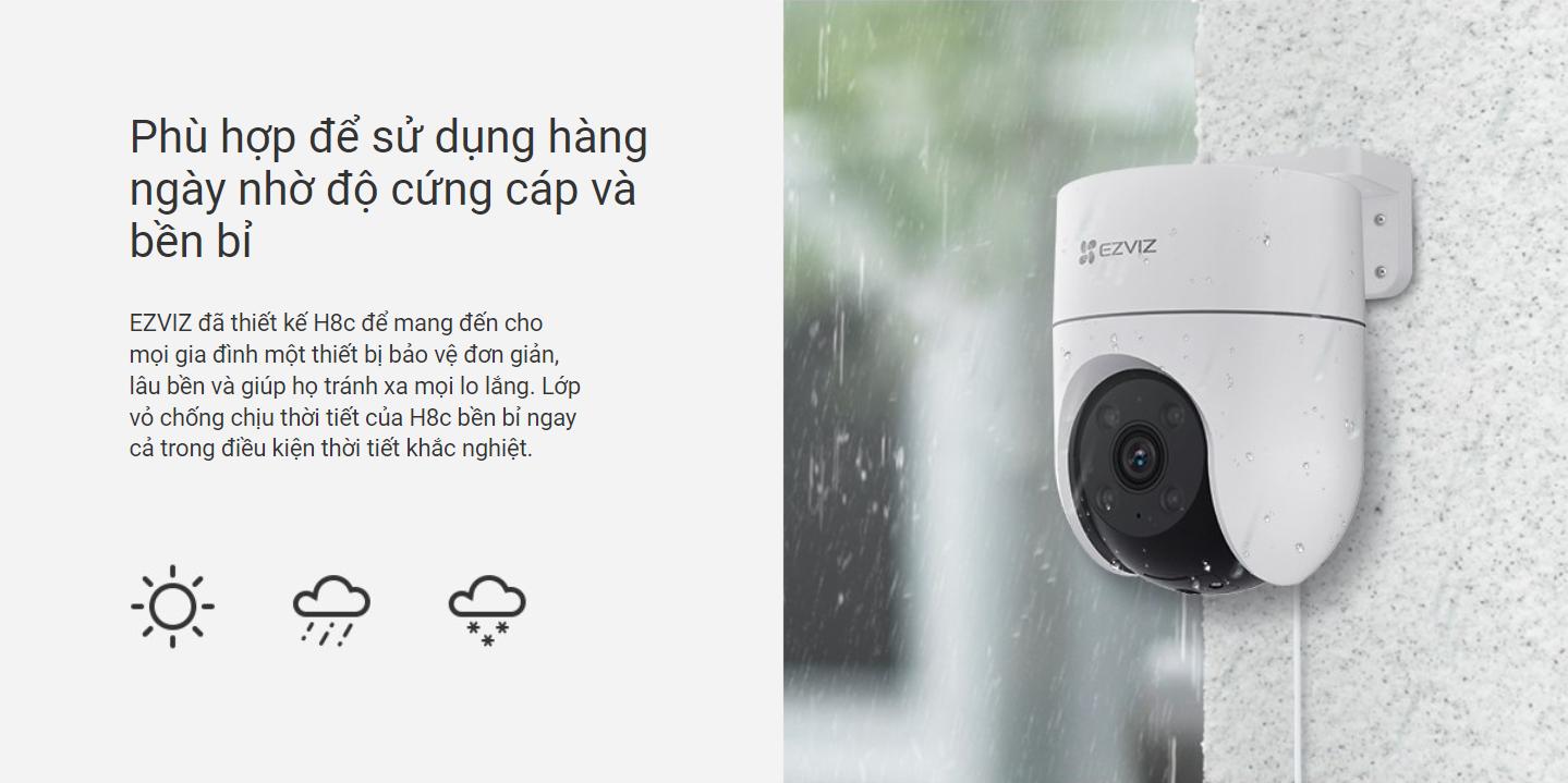 Camera Ezviz H8C quay xoay, tự động theo dõi chuyển động thông minh